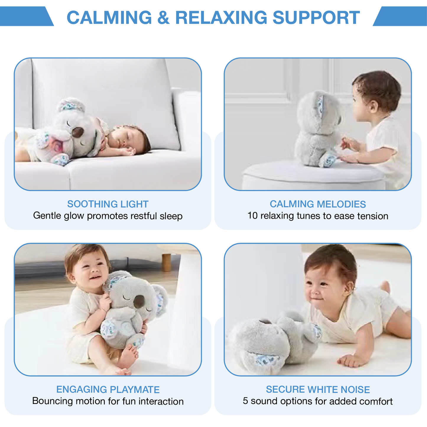 MHT™ DreamBreath Buddy – Soothing Plush with Breathing & Calming Lights