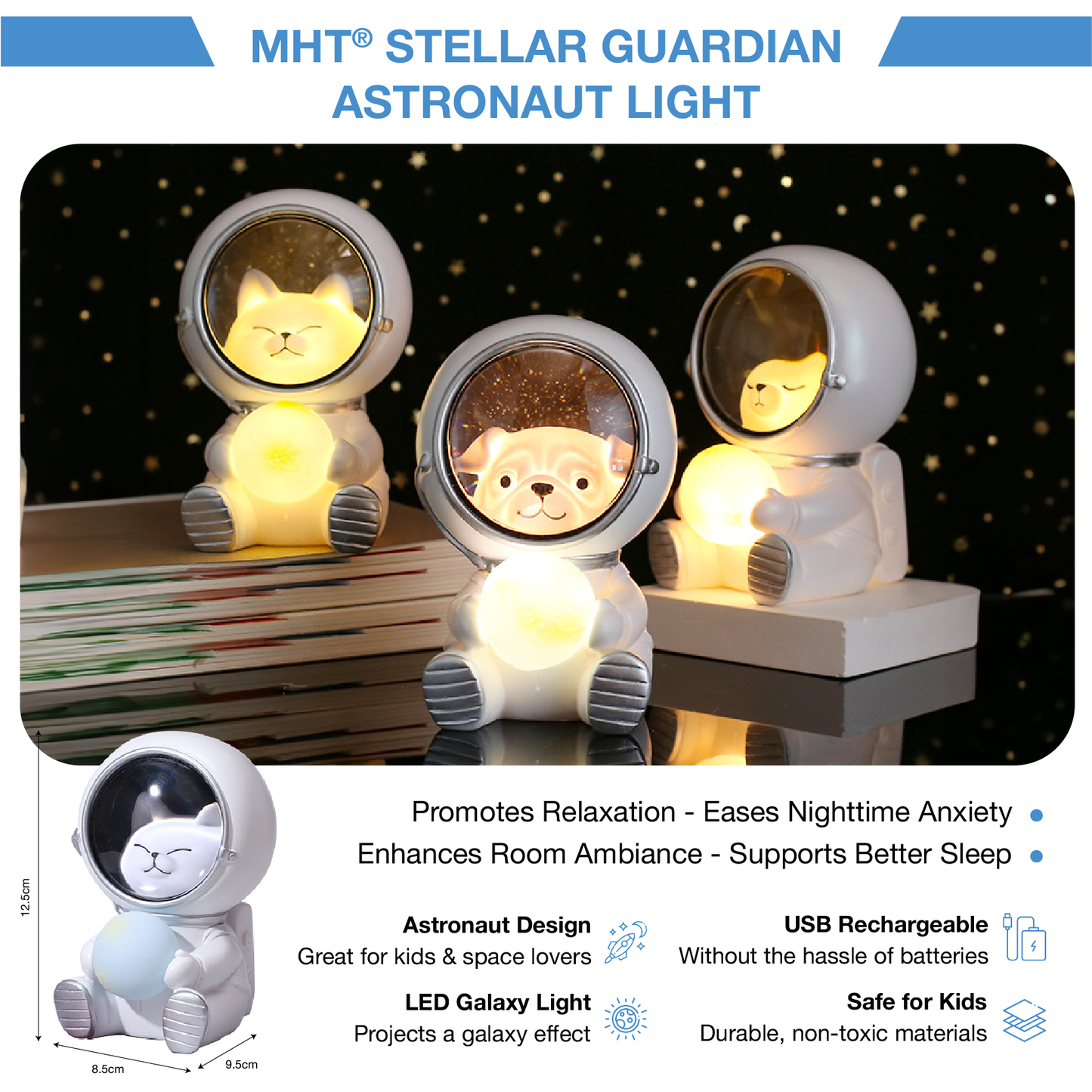 MHT® Astronaut Night Light Charge LED