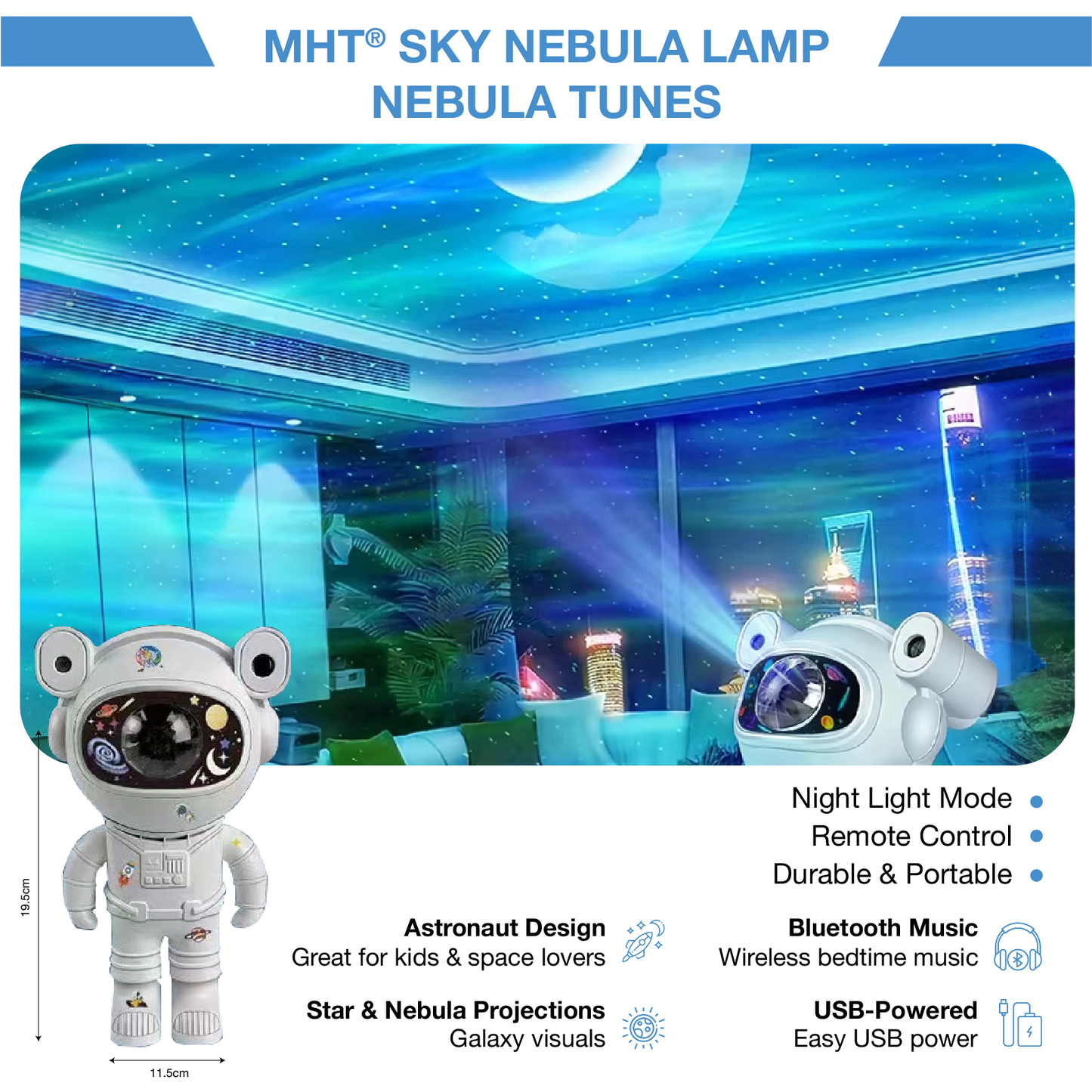 MHT™ Astronaut Galaxy Projector