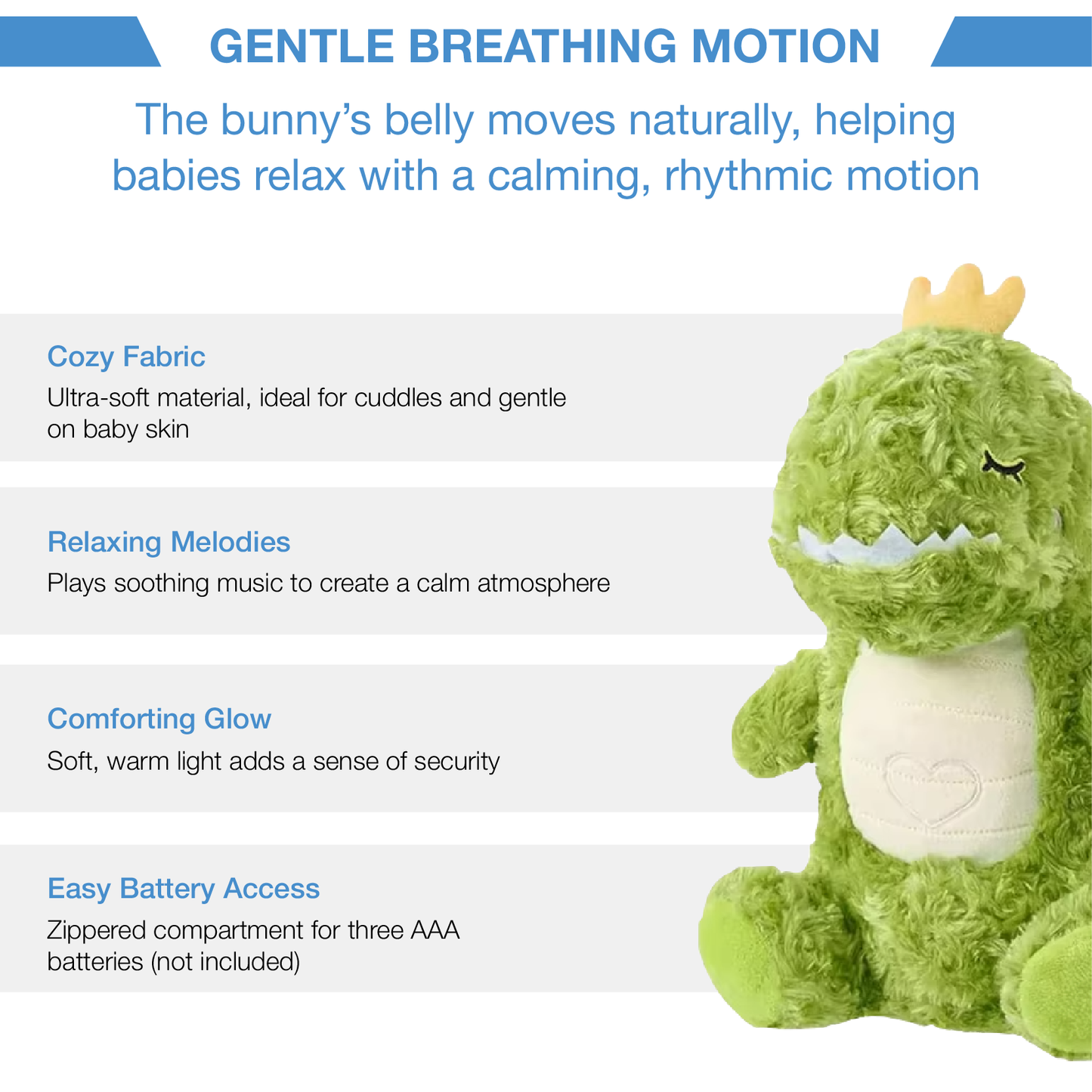 MHT™ DreamBreath Buddy – Soothing Plush with Breathing & Calming Lights